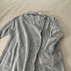Grey one button cardigan